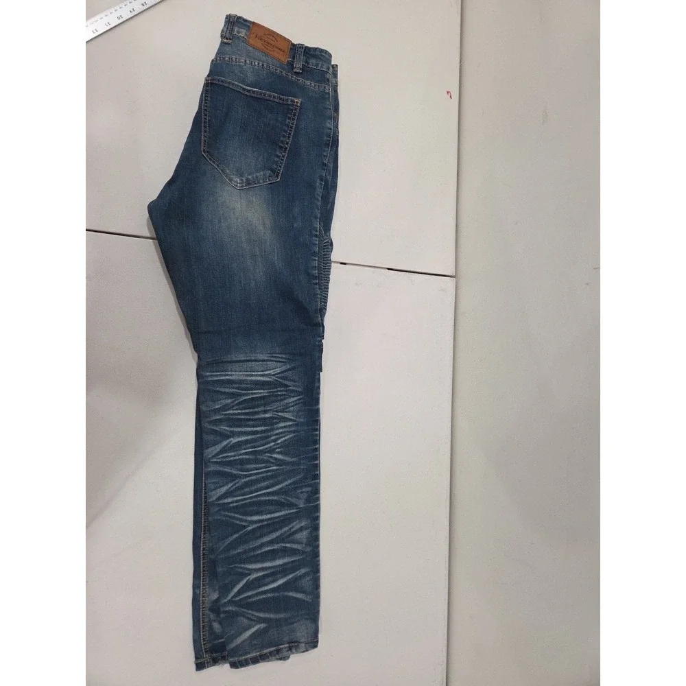 Victorious Denim Stretch Skinny Dark Blue Wash Jeans Size 38x32 Distressed